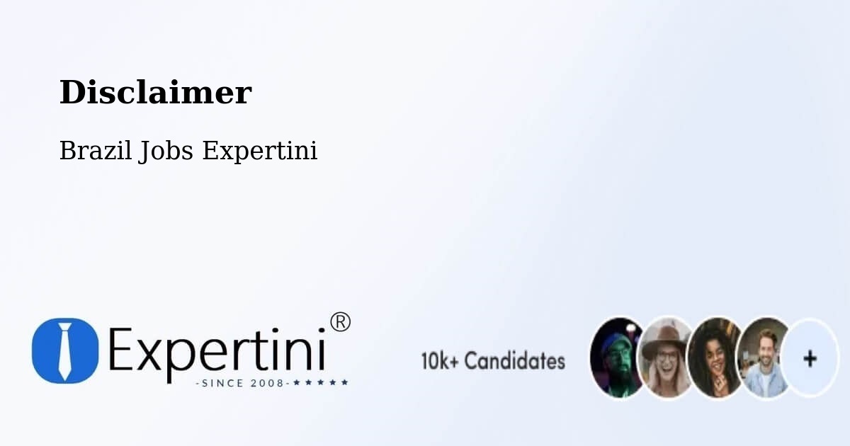 Disclaimer – Moiporá - Brazil Jobs Expertini